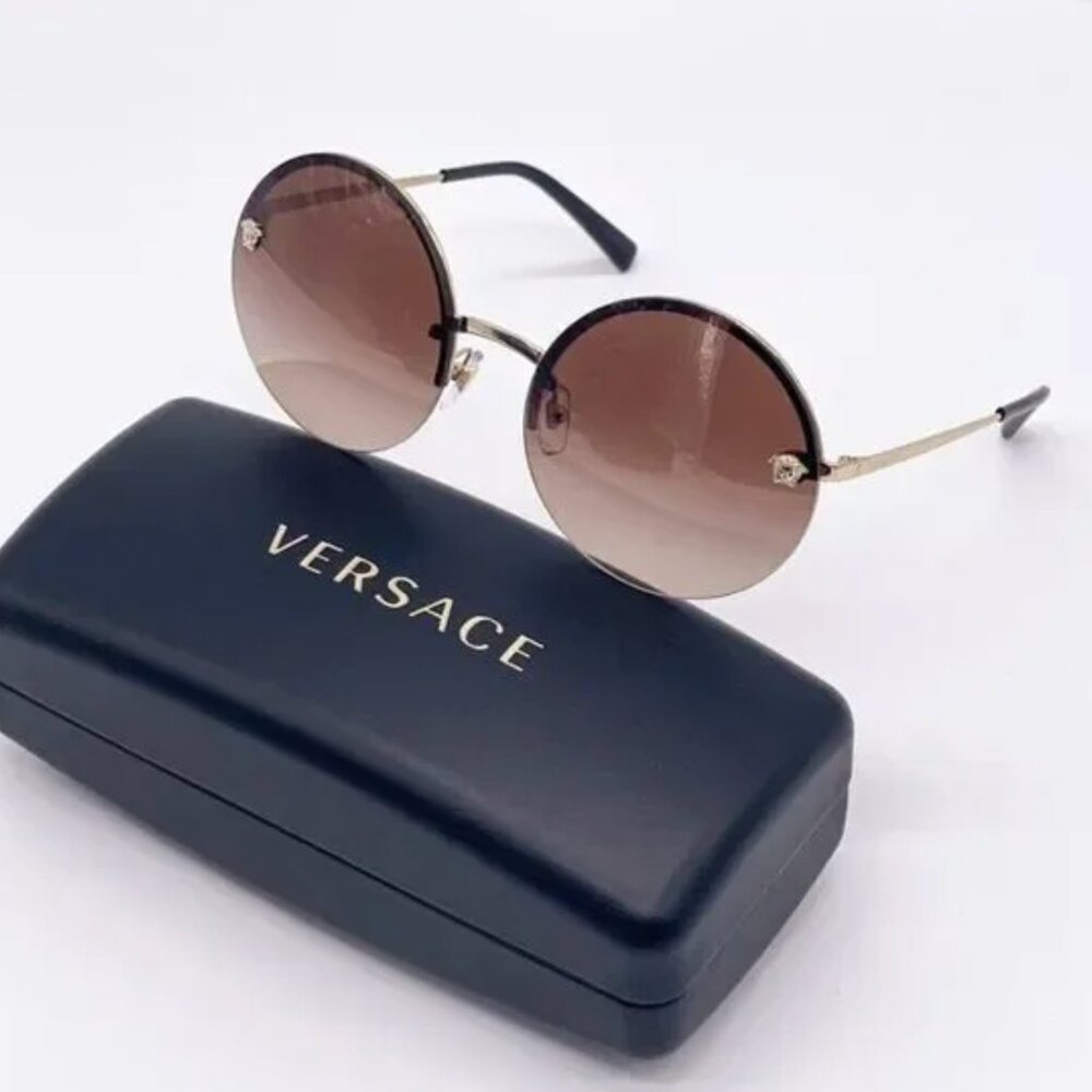 Versace Women's Rose Gold Round Sunglasses 59mm